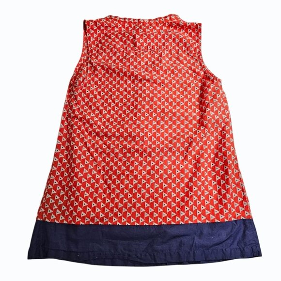 Womens Tommy Hilfiger Small Flag Print Sleeveless Top Red White Blue July 4th - Picture 3 of 7